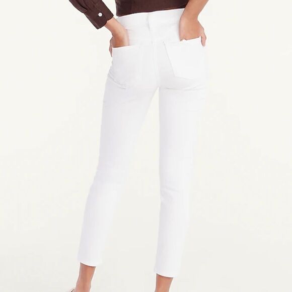 J. Crew 9" mid-rise toothpick jean in white* - Picture 4 of 6